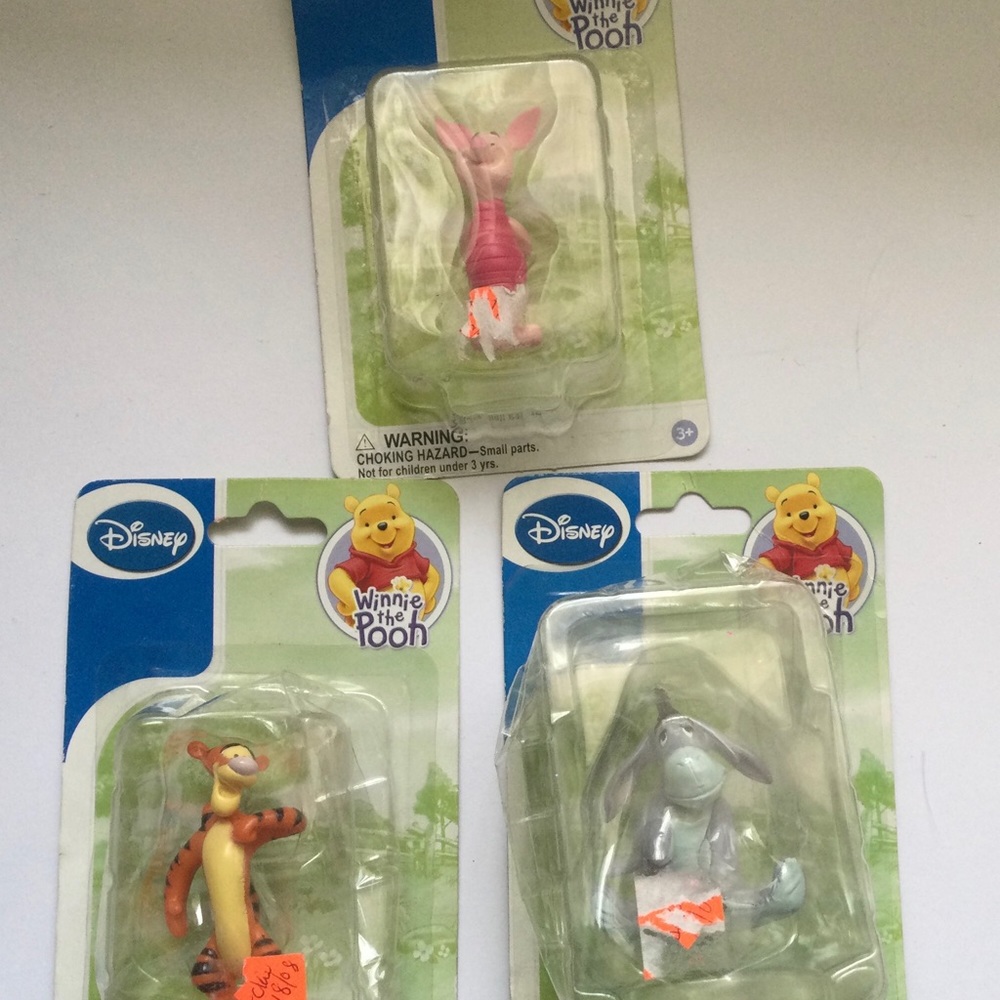 Disney Winnie the Pooh figures. Tiger, Eeyore and Piglet